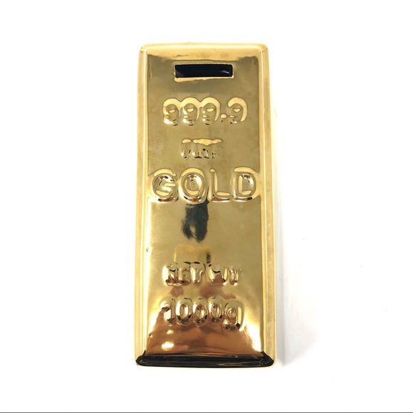 Other - Gold Bullion Bar Brick Coin Money Piggy Bank